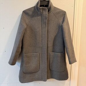 Madewell Estate Cocoon Insuluxe Fabric Coat, Grey, Size Medium, EUC